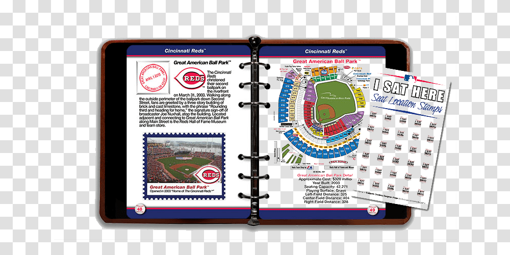 Mlb Ballpark Pass Port Book, Page, Diary, Label Transparent Png