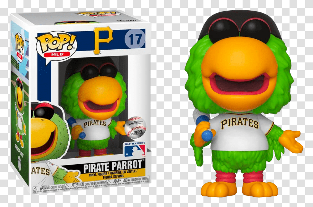 Mlb Baseball Pirate Parrot Pittsburgh Pirates Mascot Funko Pittsburgh Pirates Funko Pop, Toy, Super Mario, Pac Man Transparent Png