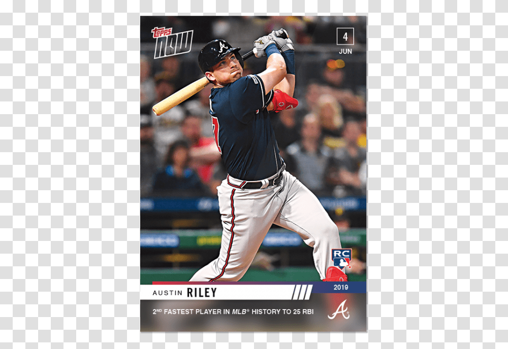Mlb Topps Now Card Atlanta Braves, Person, Human, People, Athlete Transparent Png