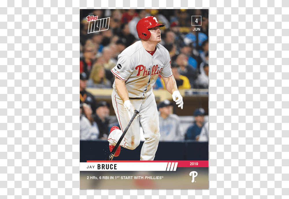 Mlb Topps Now Card Baseball Card Pictures Jay Bruce, Person, Athlete, Sport Transparent Png