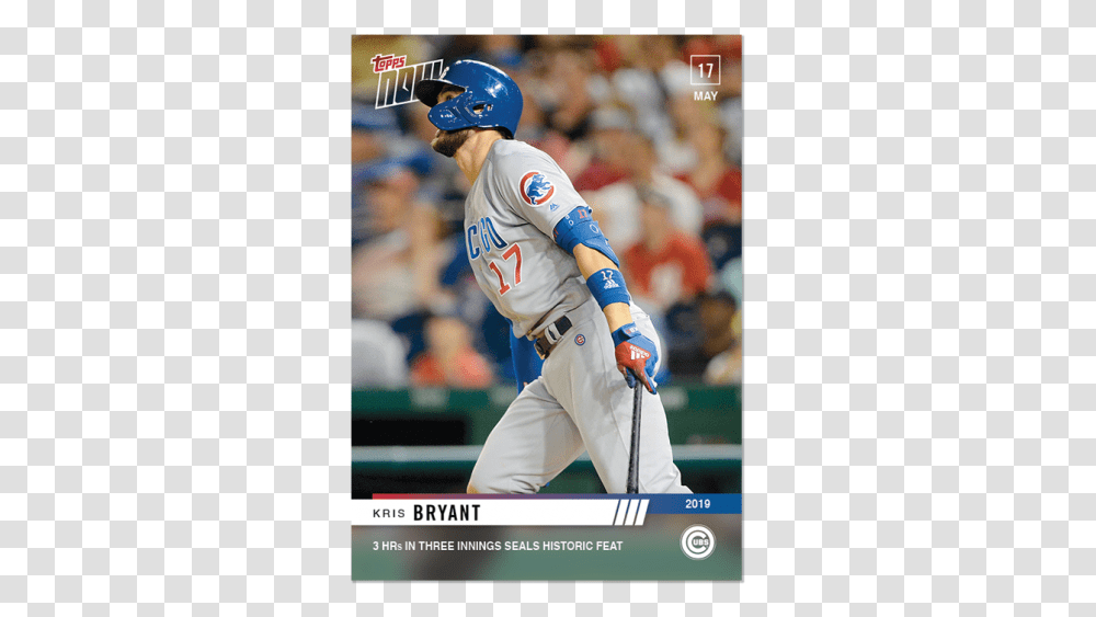 Mlb Topps Now Card Kris Bryant Walk Off Marlins 2019, Athlete, Sport, Person, Human Transparent Png