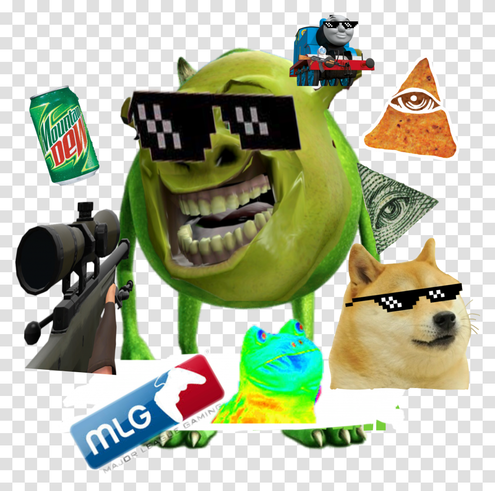 Mlg Shrek Freetoedit Shrek Mike Wazowski Meme Transparent Png