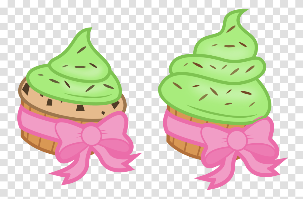 Mlp Food Vector Pink And Green Cupcake Cutie Mark, Cream, Dessert, Creme, Sweets Transparent Png