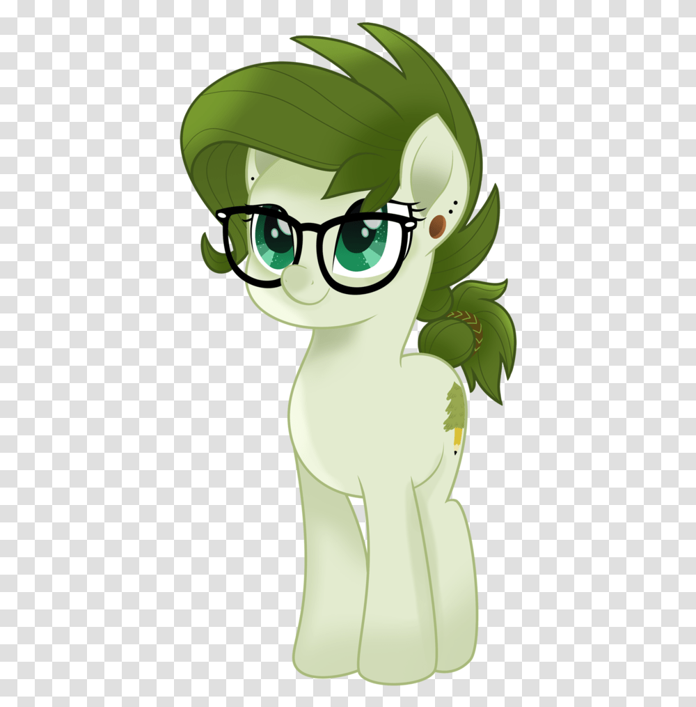Mlp Pony With Glasses, Helmet, Apparel, Green Transparent Png