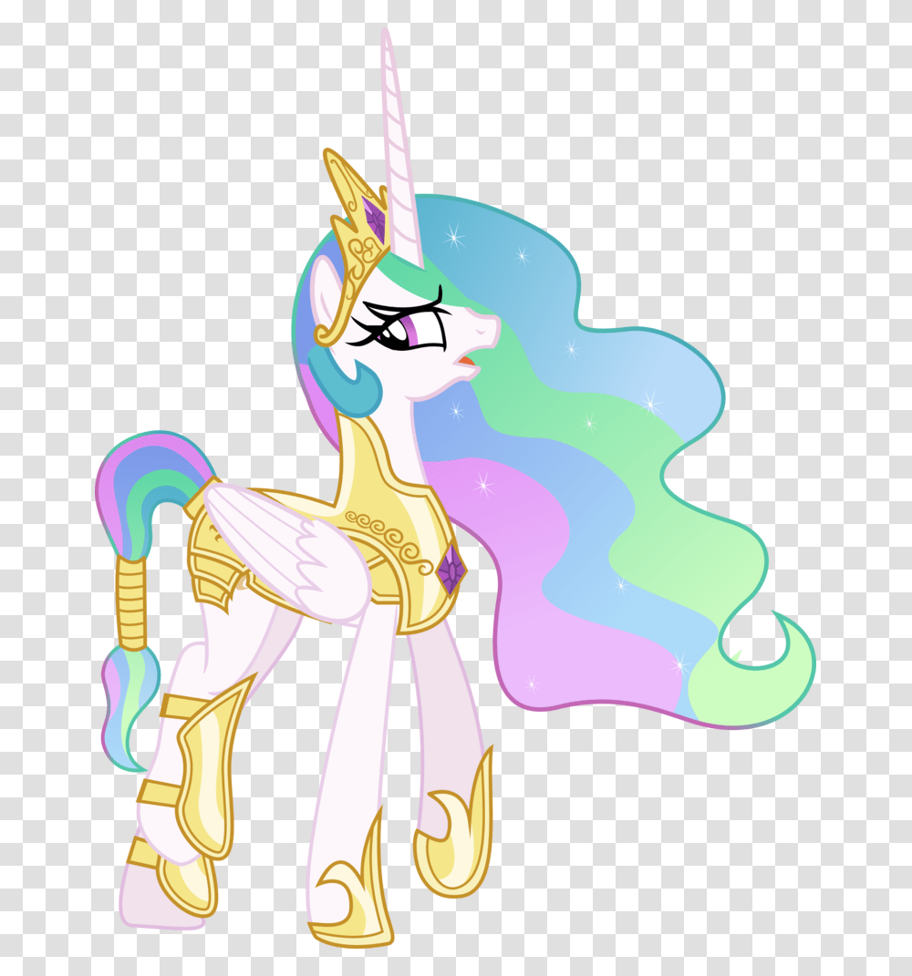 Mlp Princess Celestia With Armor, Crowd, Drawing Transparent Png