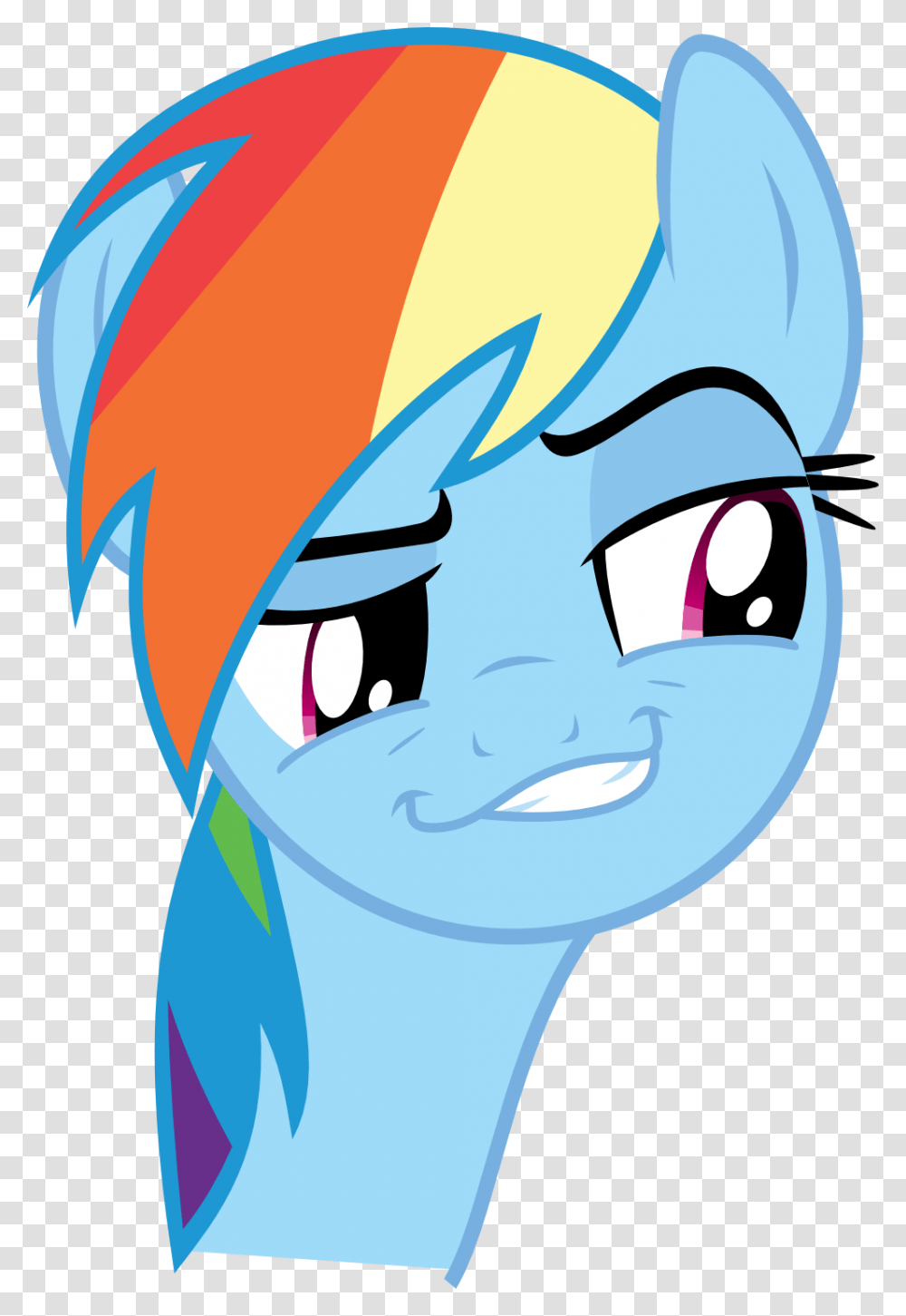 Mlp Rainbow Dash Face, Drawing, Mouth Transparent Png