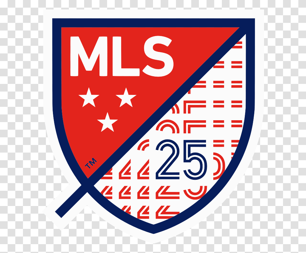 Mls 25th Season Logo Mls Logo, Armor, Shield, Symbol, Trademark Transparent Png