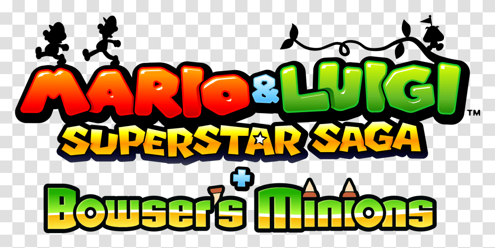 Mlssbm Logo Mario Amp Luigi Superstar Saga Bowser's Minions Logo, Pac Man, Plant Transparent Png