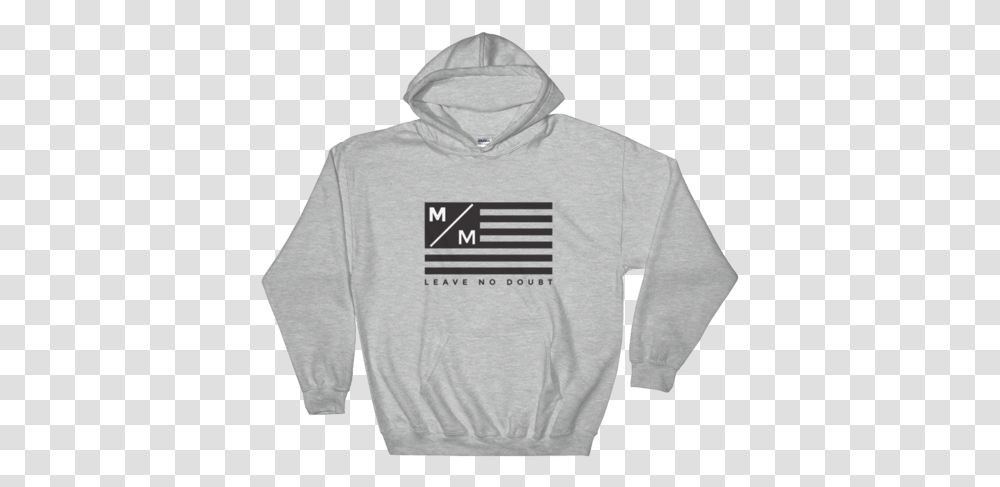 Mm Leave No Doubt Flag Hooded Sweatshirt Hoodie, Apparel, Sweater, Person Transparent Png