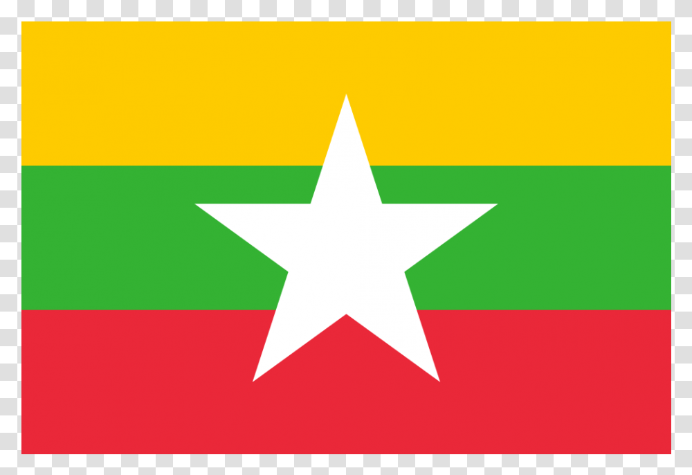 Mm Myanmar Burma Flag Icon Flag Of Myanmar, Star Symbol, First Aid Transparent Png