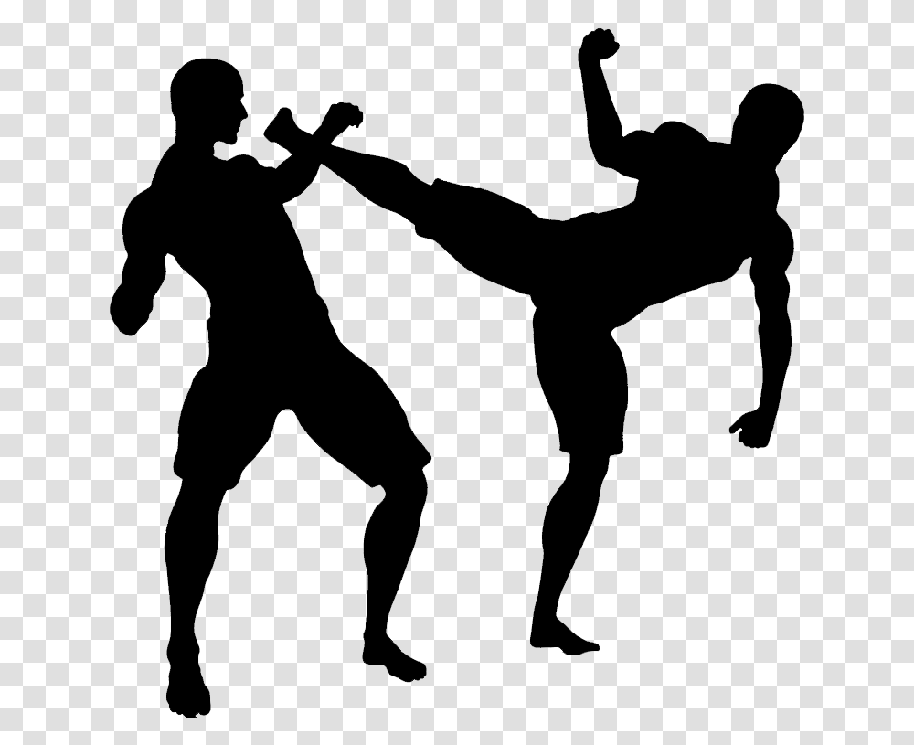 Mma Image Martial Art, Silhouette, Person, Human, Kicking Transparent Png