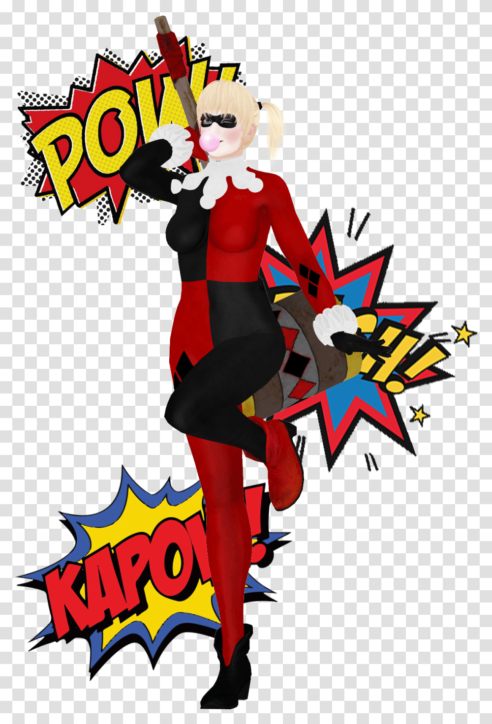 Mmd Harley Quinn Dl, Comics, Book, Person, Human Transparent Png