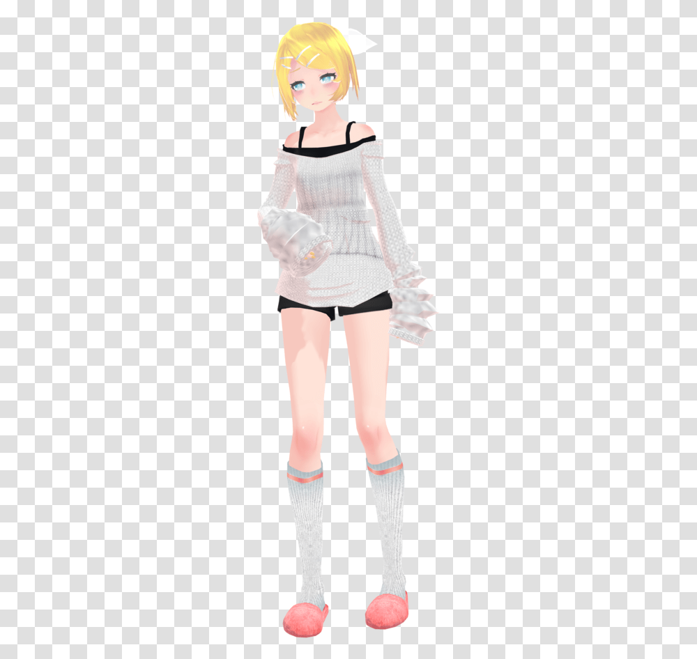 Mmd Model Rin Dl, Person, Female, Sleeve Transparent Png