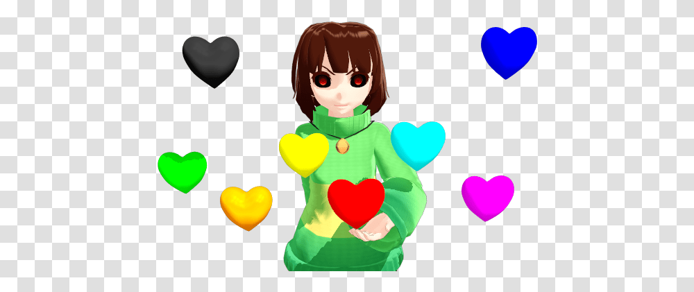 Mmd Undertale Heart Warrior Heart, Person, Human, Long Sleeve, Clothing Transparent Png