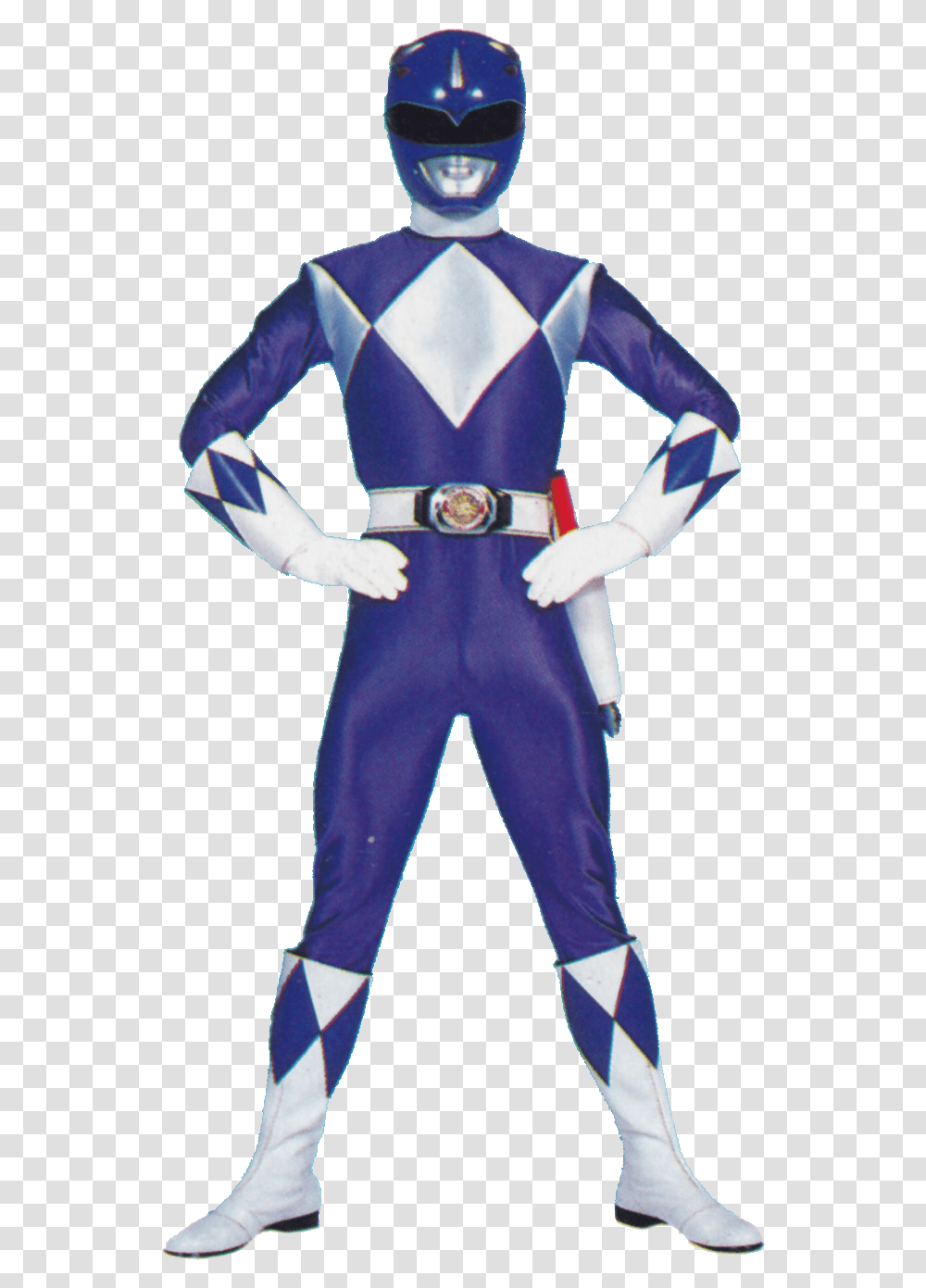 Mmpr Blue Power Rangers Mighty Morphin Blue Ranger, Costume, Person, Human, Cape Transparent Png