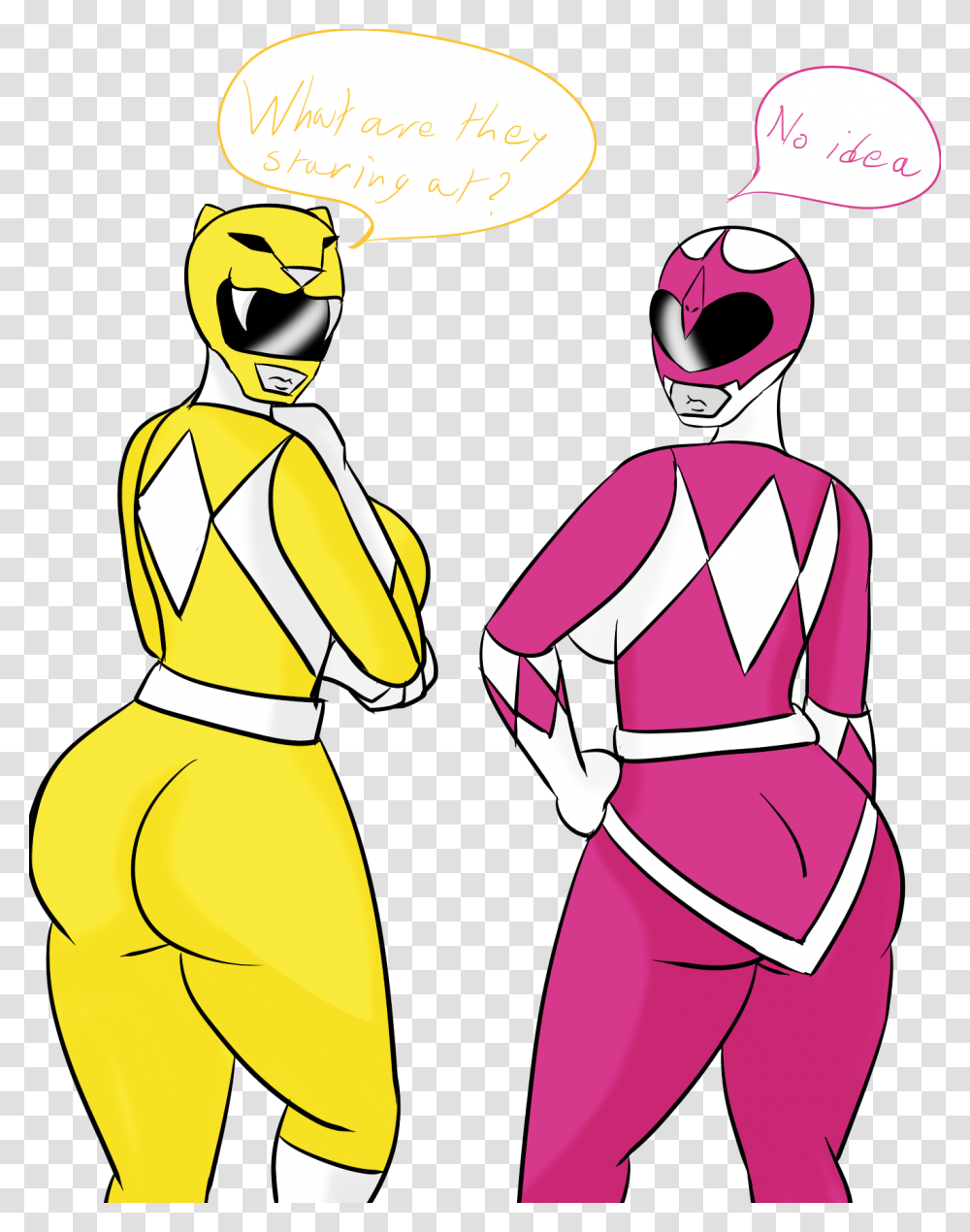 Mmpr Pink And Yellow Ranger Pink And Yellow Ranger, Costume, Person, Hand Transparent Png