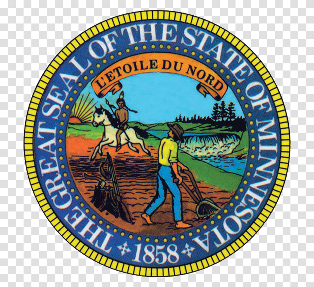 Mn Stateseal Minnesota State, Logo, Label Transparent Png