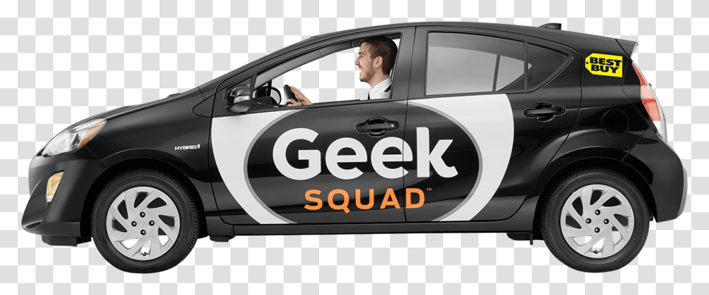 Mnet Geek Squad Best Buy, Car, Vehicle, Transportation, Person Transparent Png