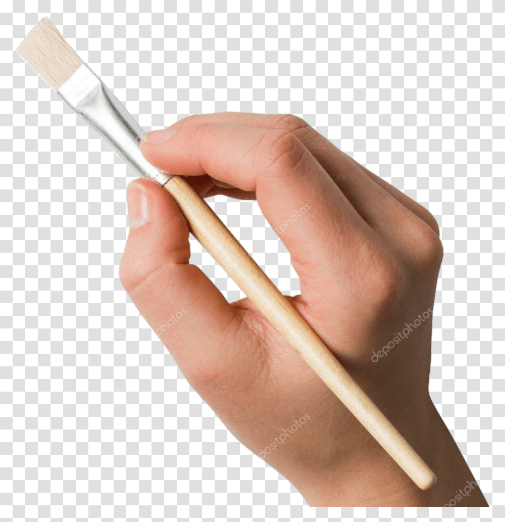 Mo Hand Pincel Lucianoballack Hand Paint Brush, Person, Human, Tool Transparent Png
