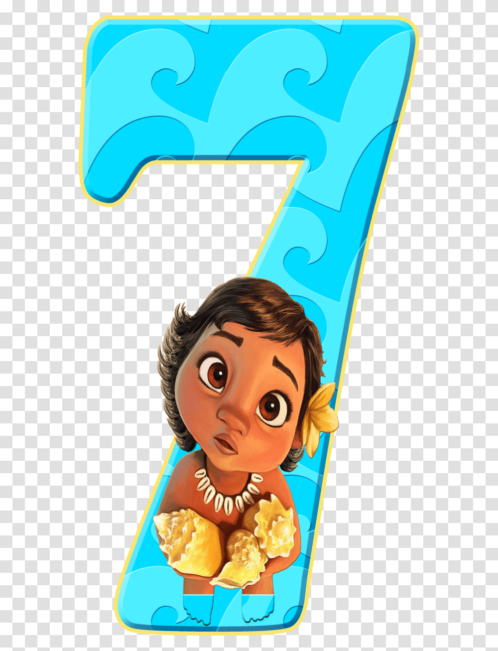 Moana 7 Download Moana Baby, Number, Doll Transparent Png