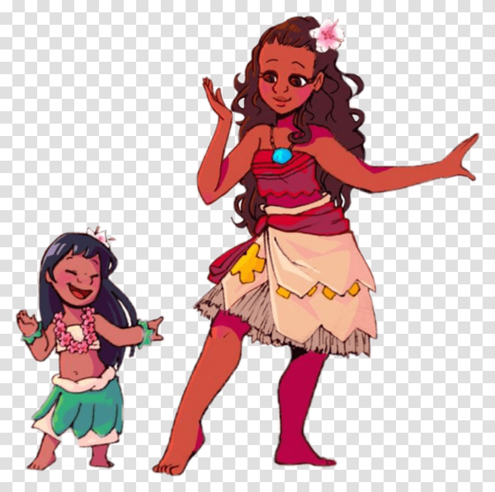 Moana And Lilo Download Lilo And Moana, Person, Costume, Toy Transparent Png