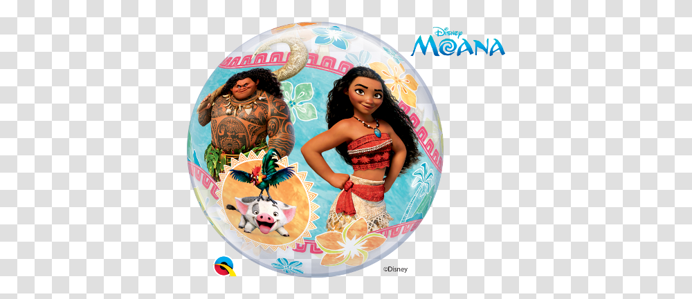 Moana Bubble Moana Balloon, Person, Toy, Figurine, Doll Transparent Png