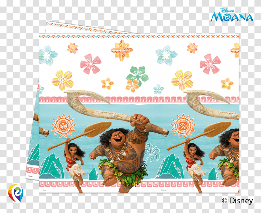 Moana Clipart Borders Moana Tablecloth, Person, Human, Advertisement, Poster Transparent Png