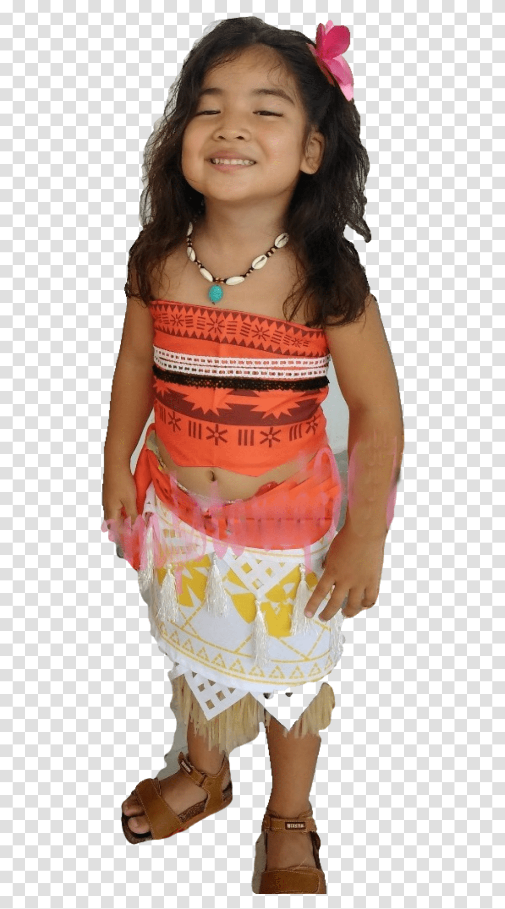Moana Costume Toddler, Person, Necklace, Female Transparent Png