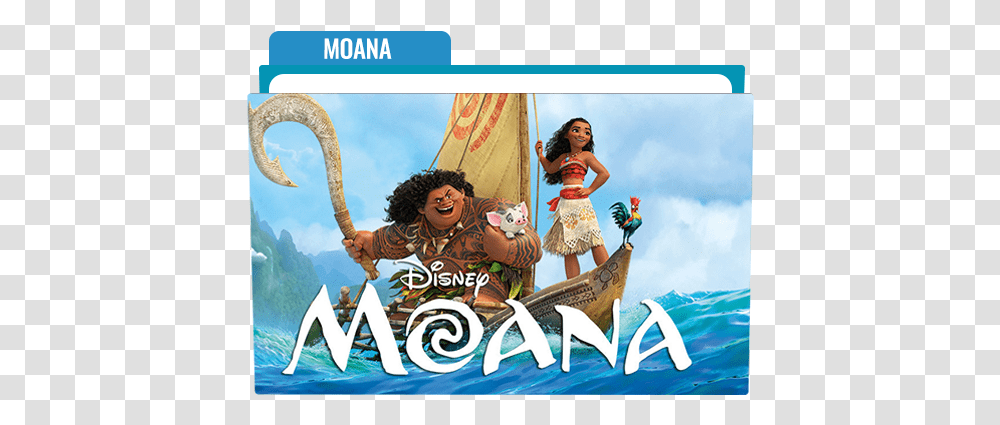 Moana Folder Icon Free Download Designbust Moana Videos, Person, Poster, Advertisement, Vacation Transparent Png
