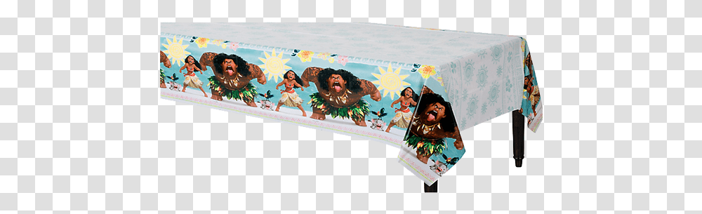 Moana Party Plastic Table Cloth Tablecloth, Person, Human, Pencil Box Transparent Png