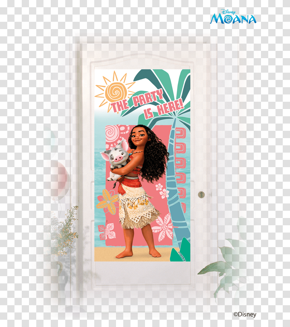 Moana Poster Party Is Here Vaiana, Person, Ball, Female Transparent Png