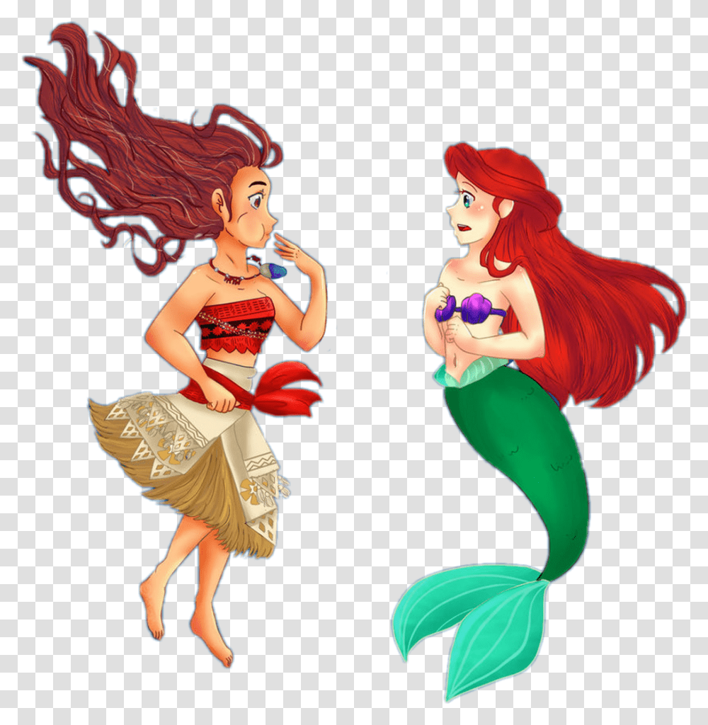 Moana Sticker Clipart Download Mermaid, Dance Pose, Leisure Activities, Person, Human Transparent Png