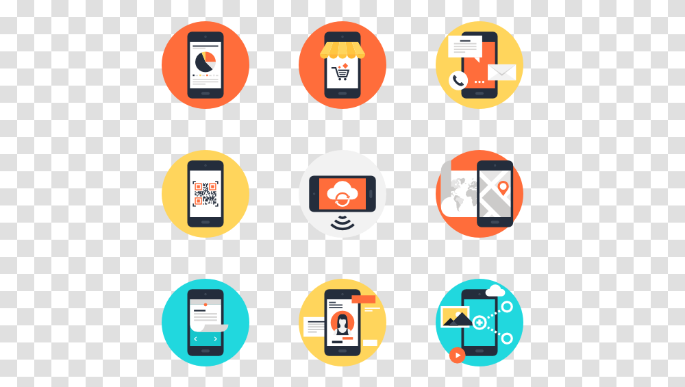 Mobile Apps And Services Mobile App Flat Icon, Label, Sticker, Logo Transparent Png