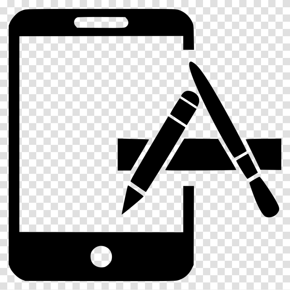 Mobile Apps Icon, Stencil, Label, Cowbell Transparent Png