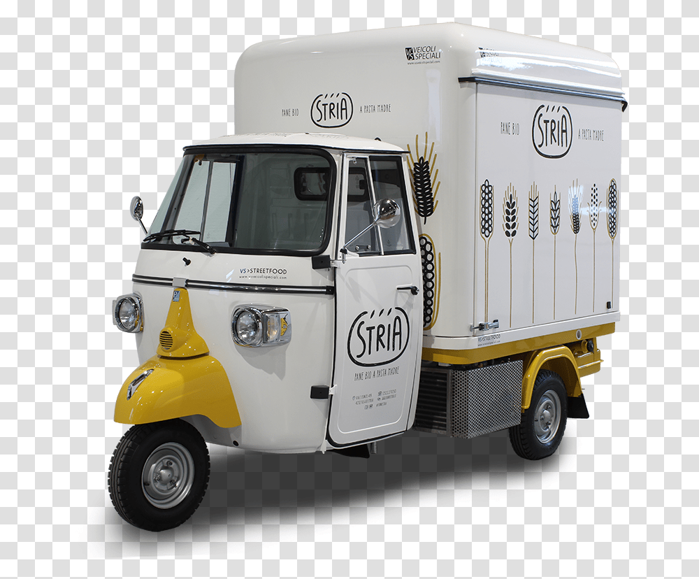 Mobile Bakery On Three Wheels Piaggio Ape Van Ape Car Food, Truck, Vehicle, Transportation, Moving Van Transparent Png