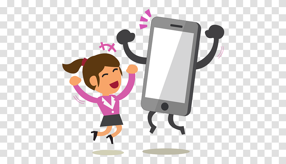 Mobile Cartoon Clipart, Mobile Phone, Electronics, Cell Phone, Person Transparent Png