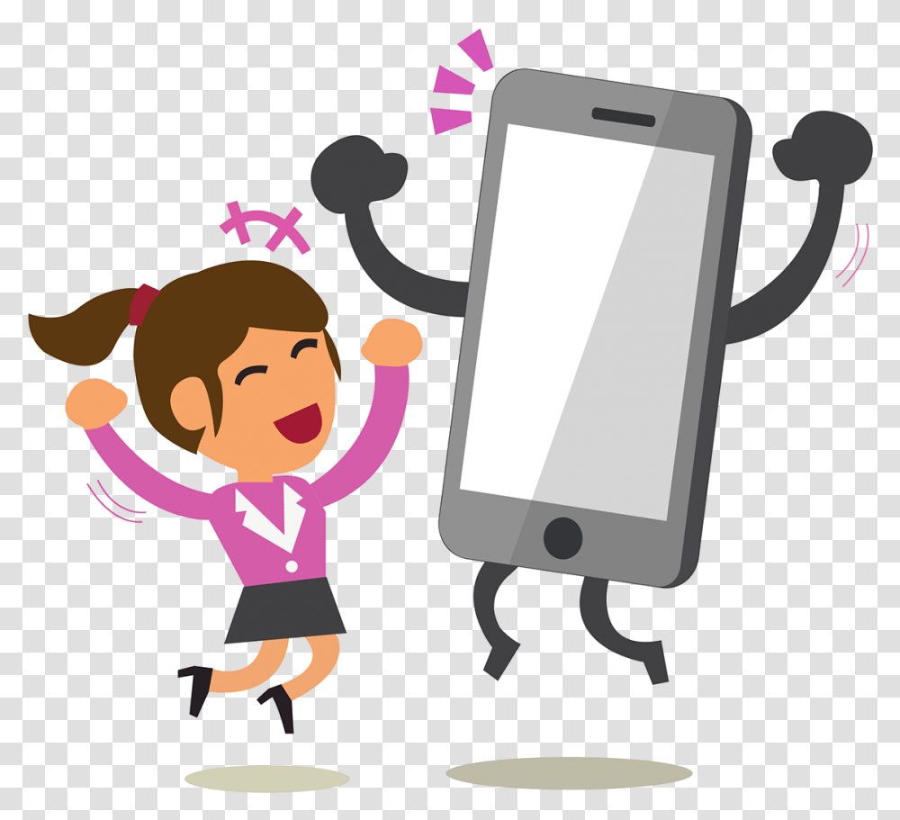 Mobile Cartoon Vector, Phone, Electronics, Mobile Phone, Cell Phone Transparent Png