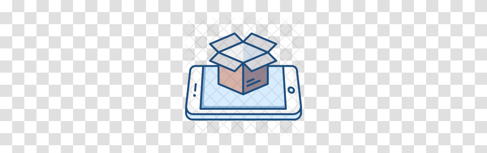 Mobile Concept Package Open Box Logistic Smartphone Icon, Rug, Window, Brick, Diamond Transparent Png