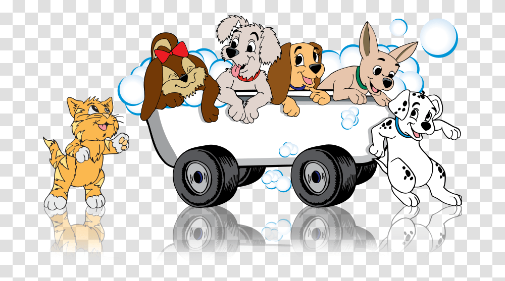 Mobile Dog Grooming Clipart, Tiger, Transportation, Vehicle, Car Transparent Png