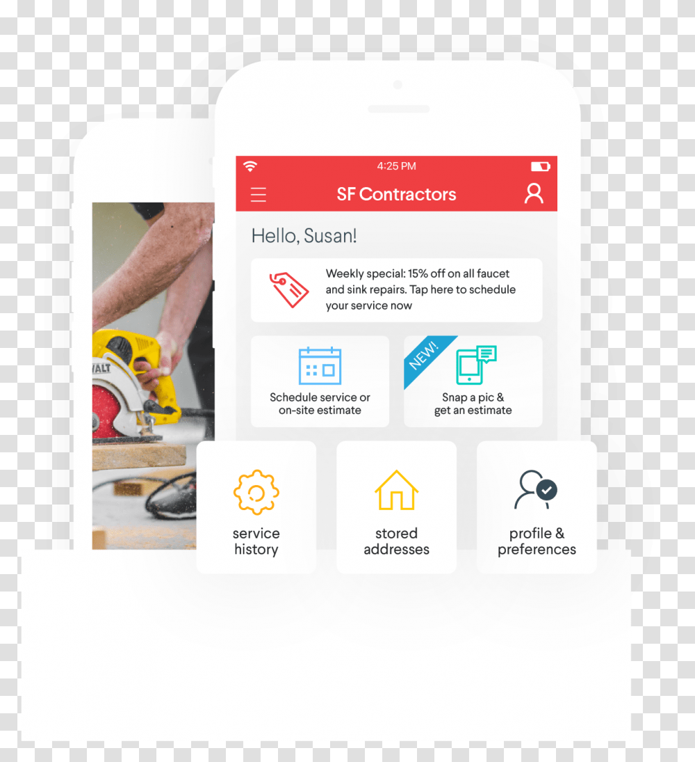 Mobile Field Service Management Tools Iphone On Site Estimate Icon, Text, Person, Human, Id Cards Transparent Png