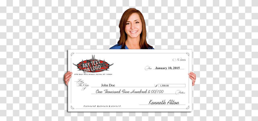 Mobile Graphics Giant Check, Text, Person, Human, Diploma Transparent Png