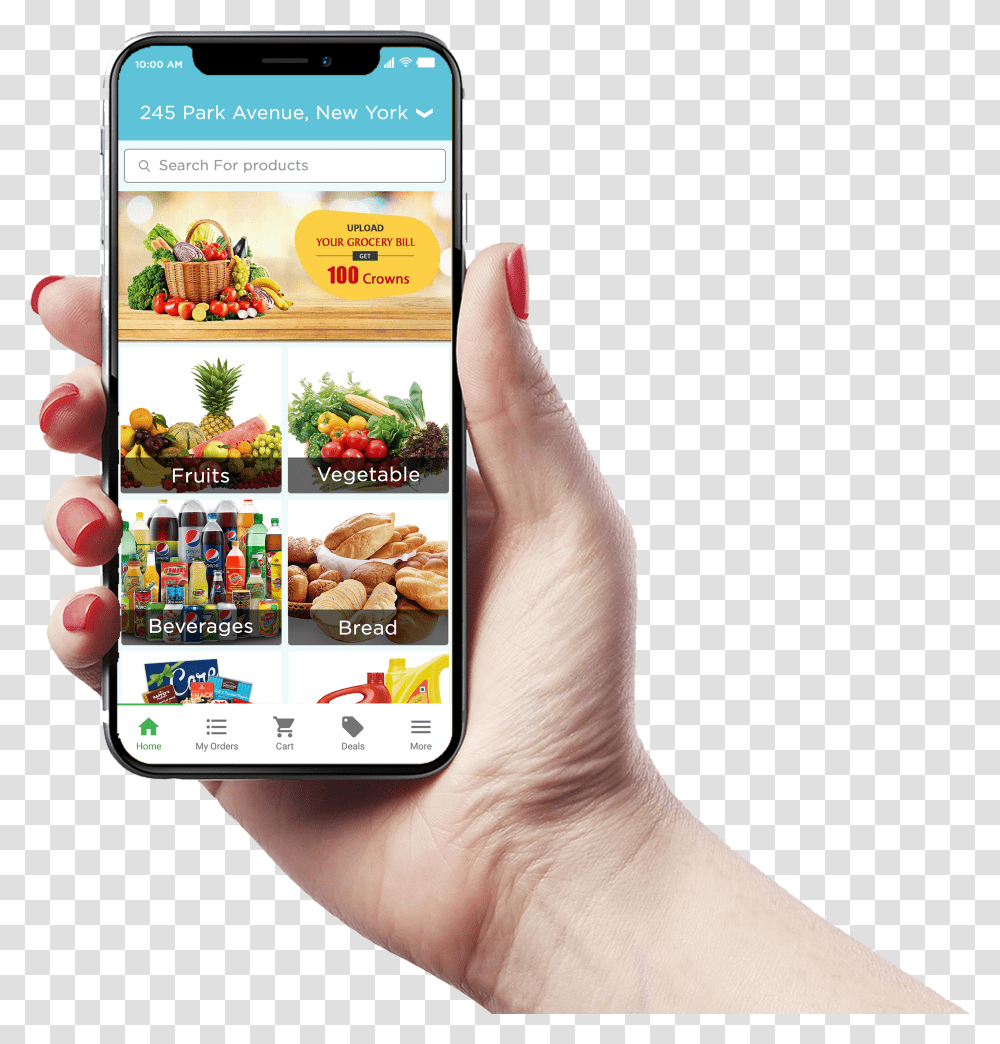 Mobile Grocery App Transparent Png