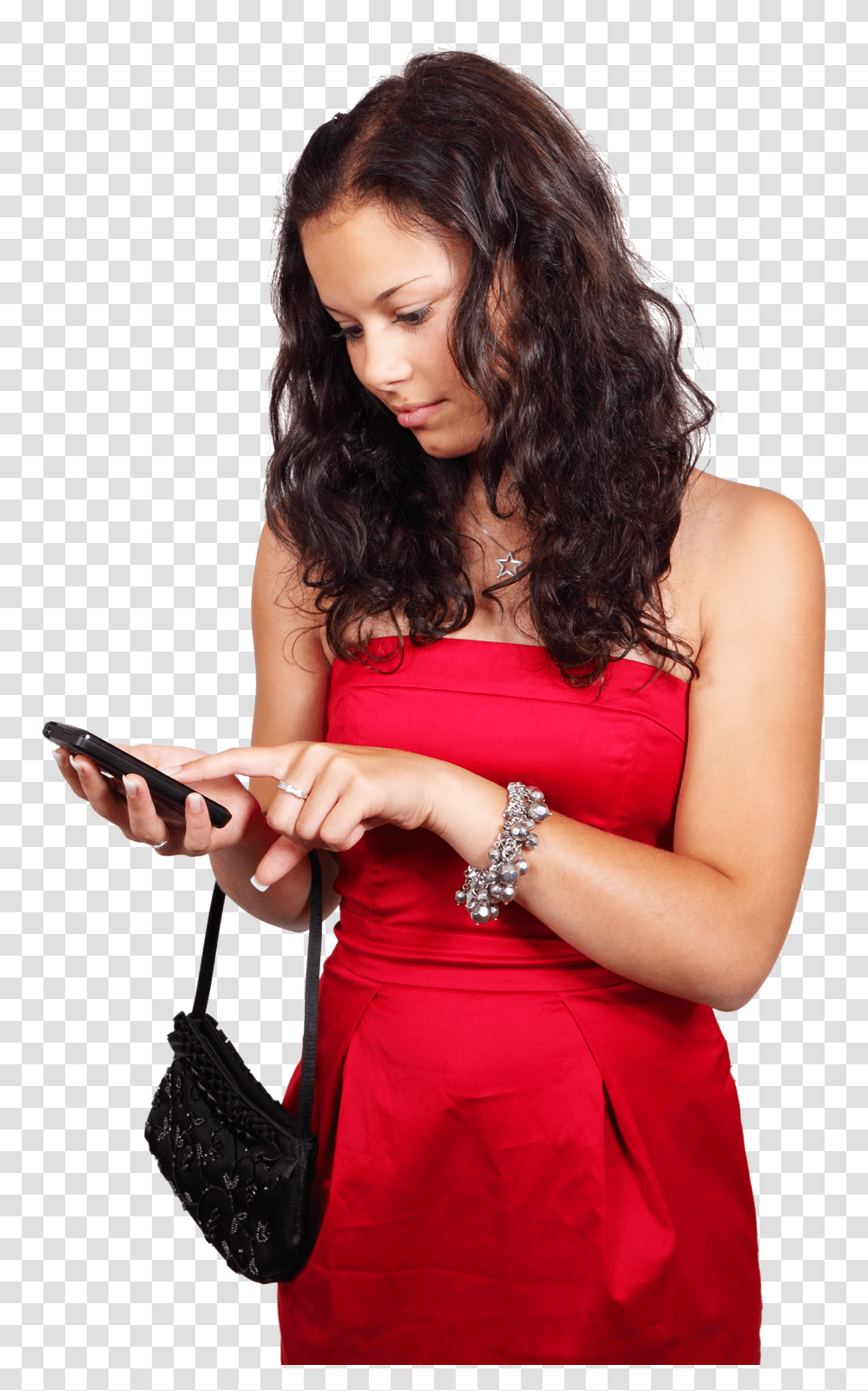 Mobile Model With Phone, Evening Dress, Robe, Gown, Fashion Transparent Png