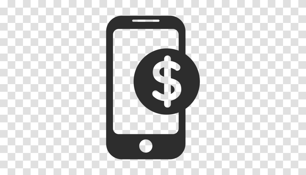Mobile Payment Black And White Icon, Phone, Electronics, Mobile Phone, Cell Phone Transparent Png