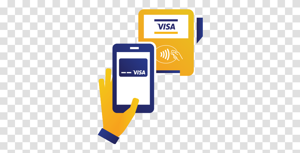Mobile Payments Pay By Visa Visa Tap To Phone, Text, Label, Credit Card, Gas Pump Transparent Png