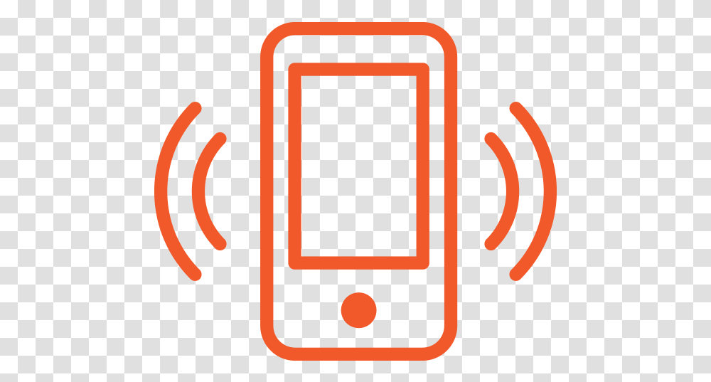 Mobile Phone Icon Orange Cell Phone Icon, Electronics, Gas Pump, Machine, Iphone Transparent Png