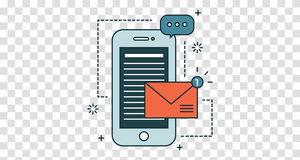 Mobile Phone Marketing Banner Diagram, Envelope, Text, Mail, Mailbox Transparent Png