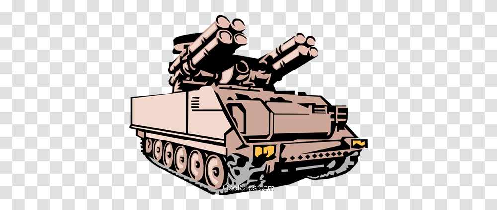 Mobile Rocket Launcher Royalty Free Vector Clip Art Illustration, Military Uniform, Army, Armored, Tank Transparent Png