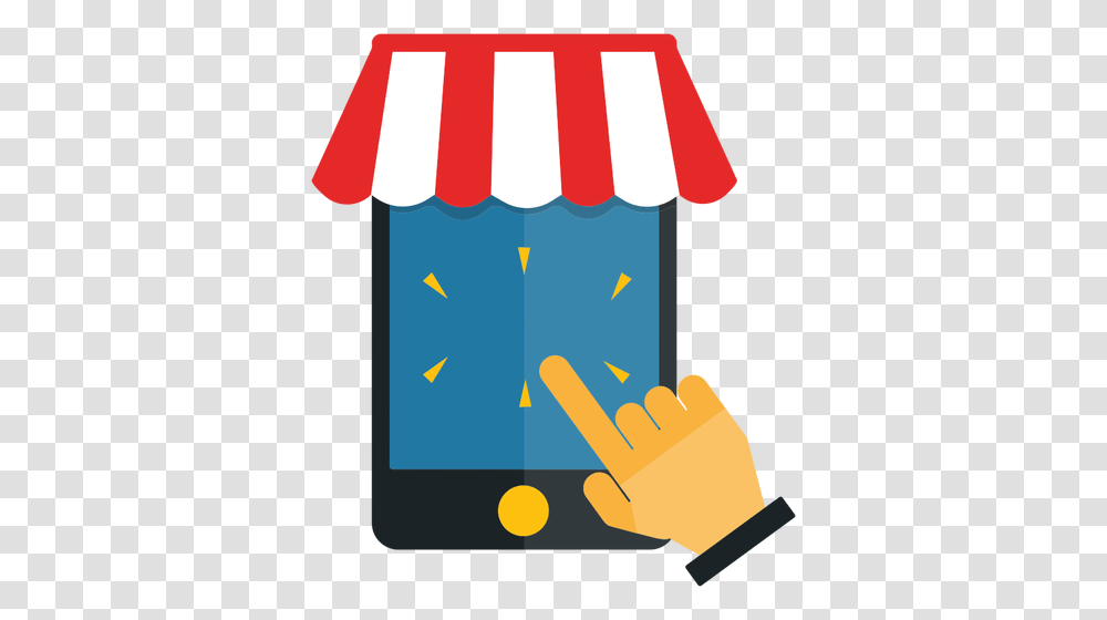 Mobile Shopping Illustration, Canopy Transparent Png