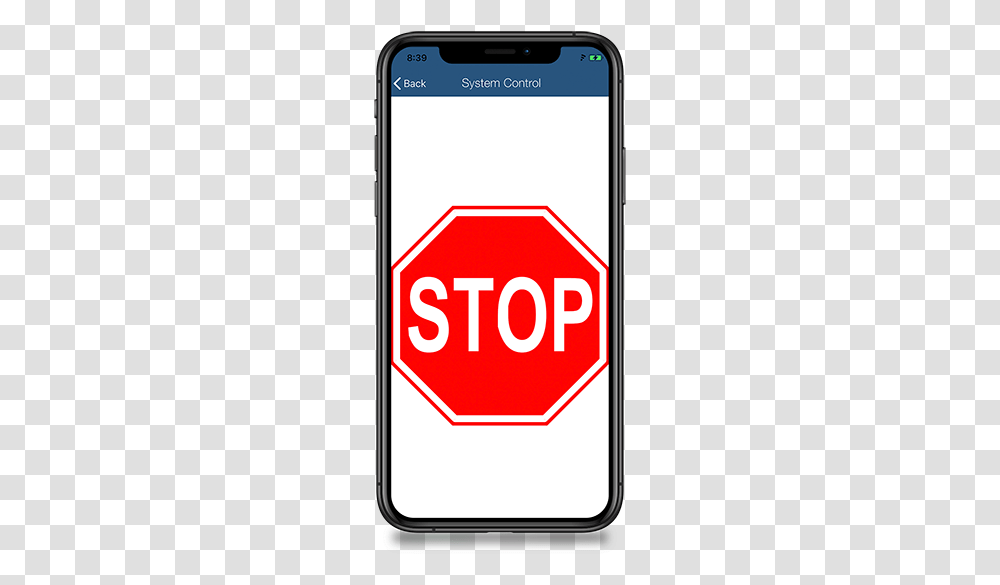 Mobile System Control App Stop Smartphone, Mobile Phone, Electronics, Cell Phone Transparent Png